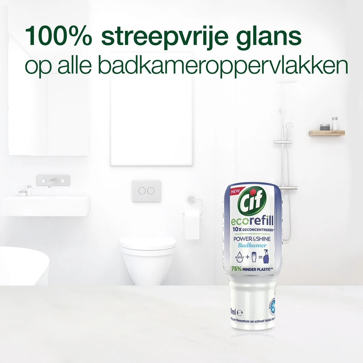 Cif CleanBoost Power & Shine Badkamer Spray - 6 X 750 Ml - Voordeelverpakking - Afbeelding 6