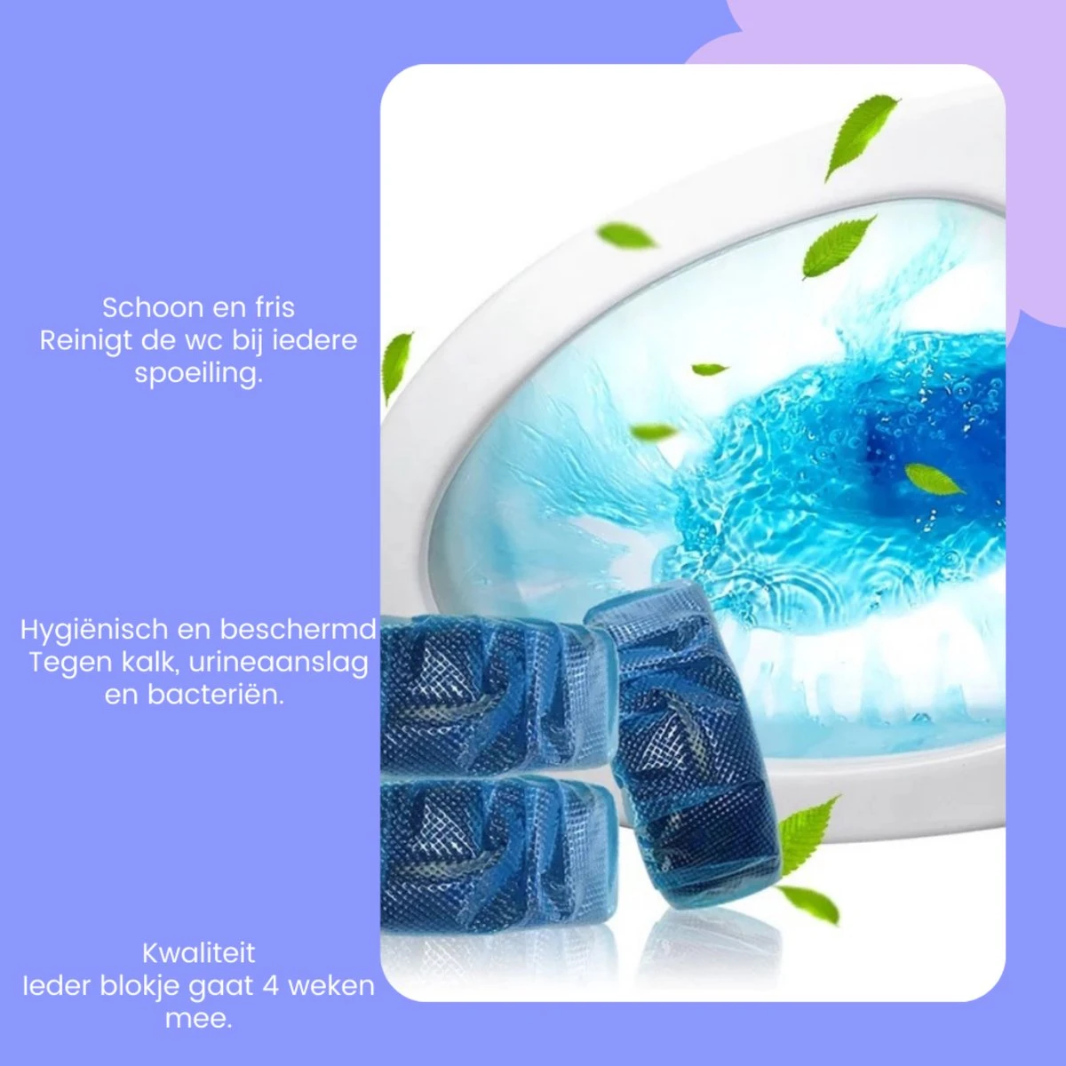 Merkloos Toiletblokjes Voor Inbouwreservoirs – WC-blokjes – Toiletblokken In Een Voordeelverpakking – 30 Stuks - Afbeelding 2