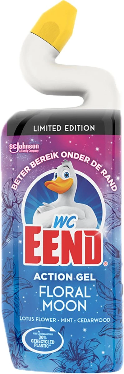 WC Eend Toiletreiniger Action Gel Floral Moon - 6x 750 Ml - Voordeelverpakking - Afbeelding 3