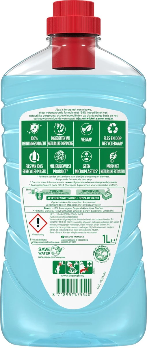 Ajax® Ajax Allesreiniger Fête Des Fleurs Jasmijn 6 X 1L - Voordeelverpakking - Afbeelding 2