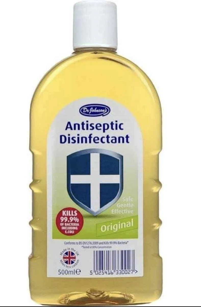 Dr Johnsons Ontsmettingsmiddel - 6 X 500ml Voordeelverpakking - Dettol Antiseptic Alternatief - Afbeelding 4